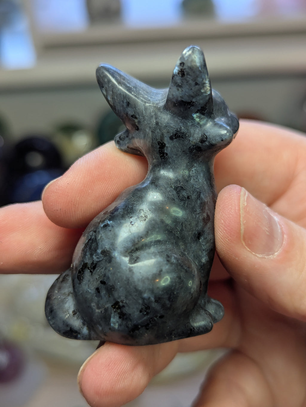 Crystal fox carvings