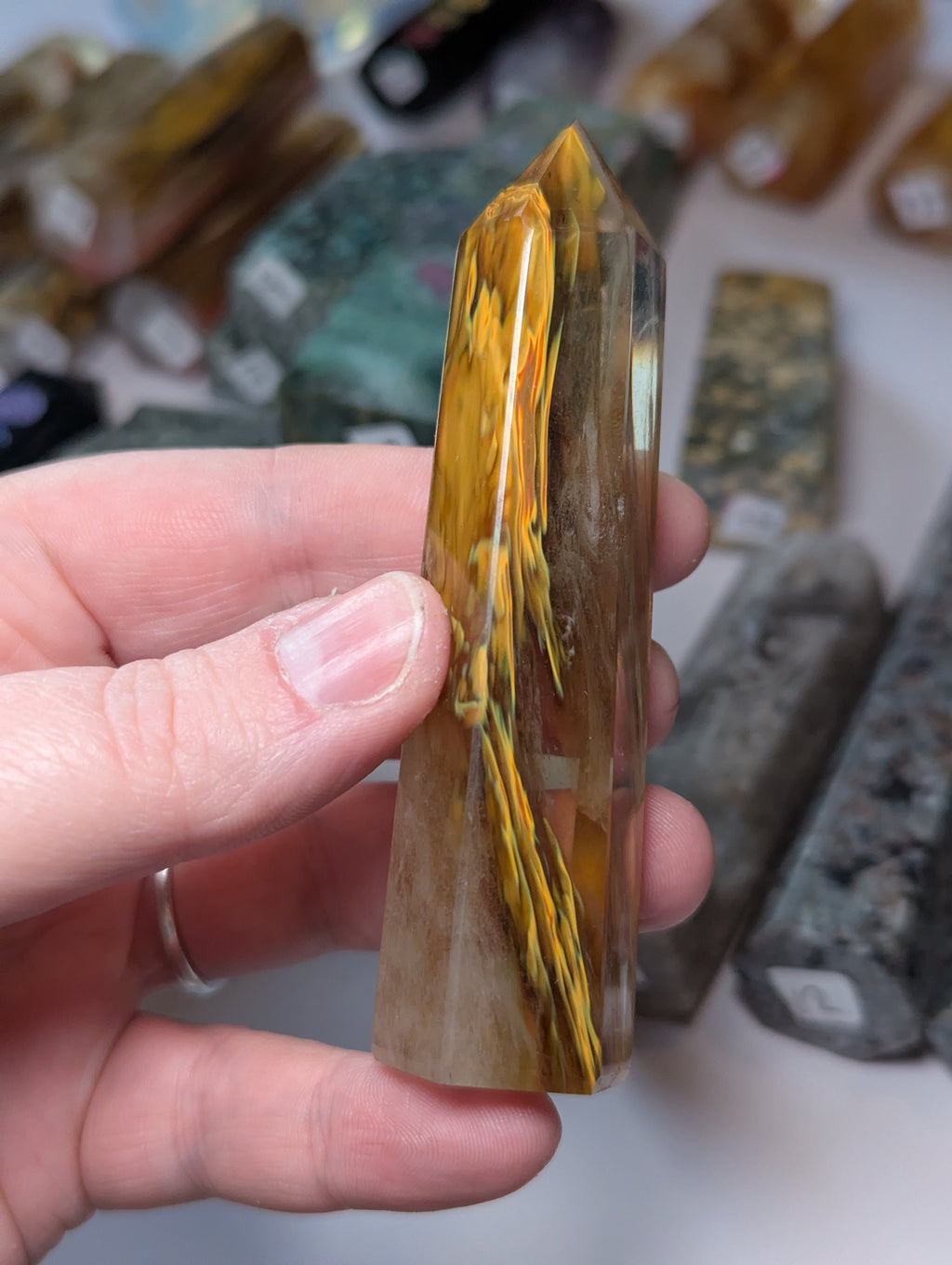 Smelling quartz crystal tower