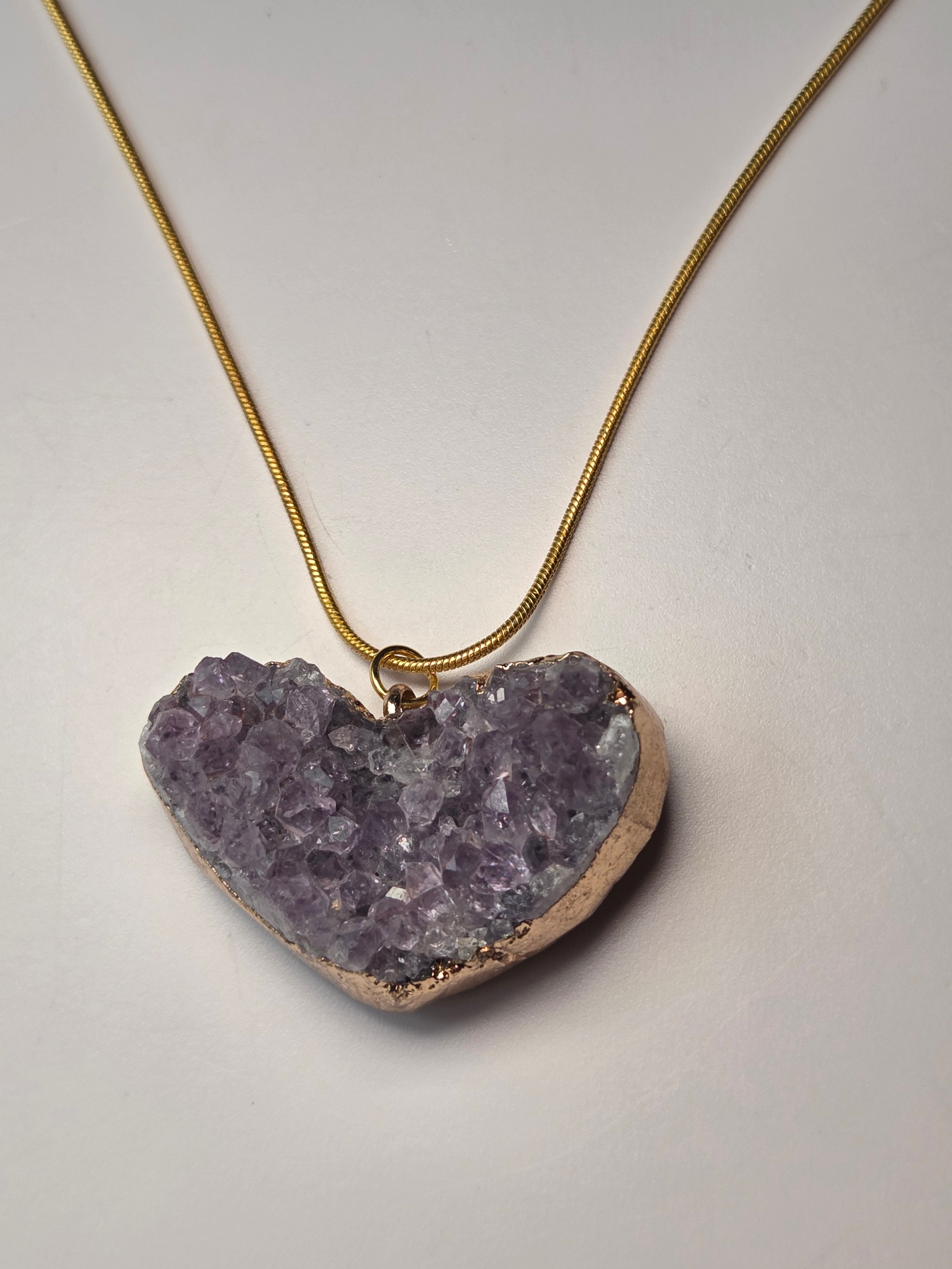 Amethyst crystal necklace