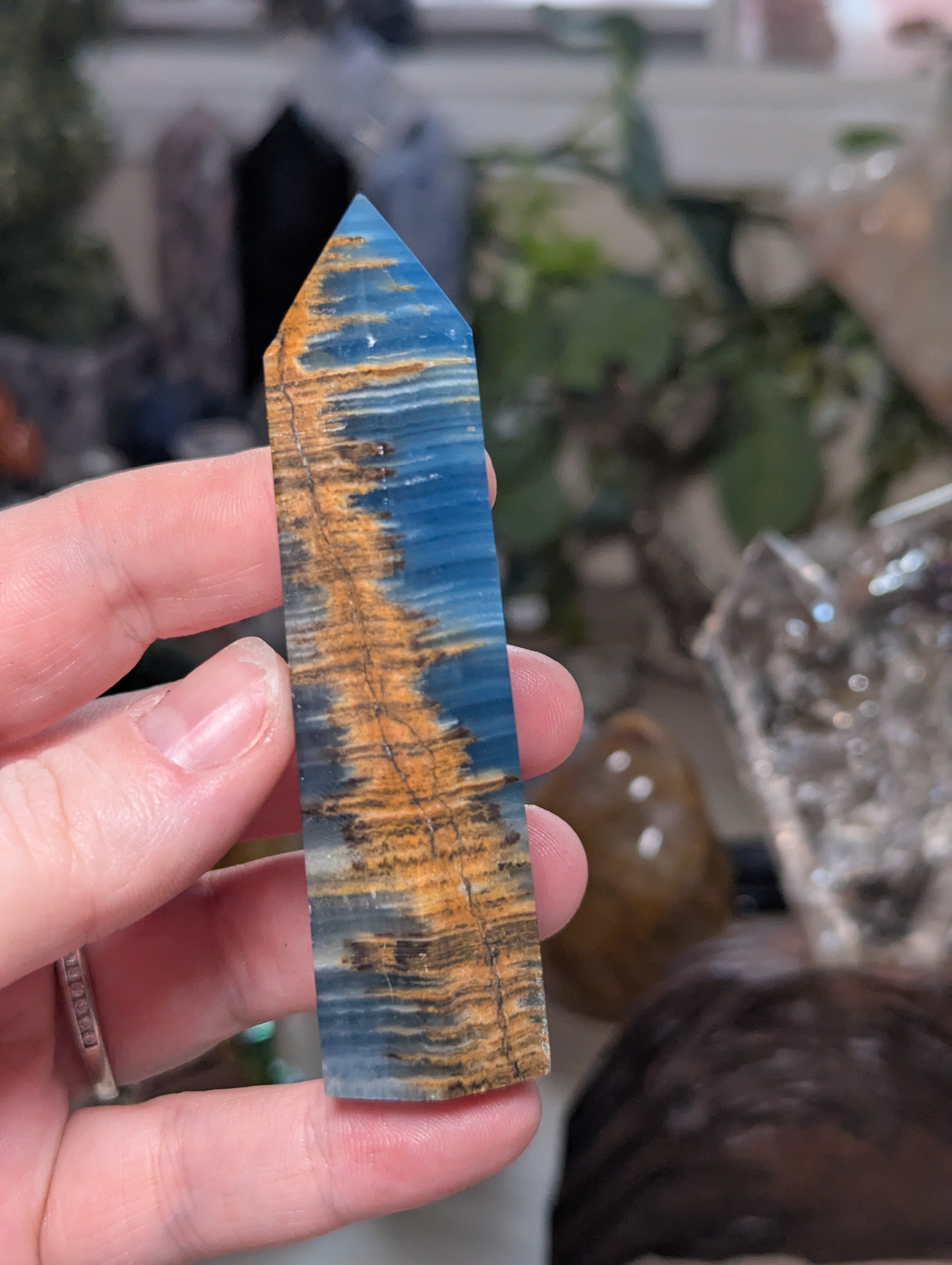 Blue onx crystal tower