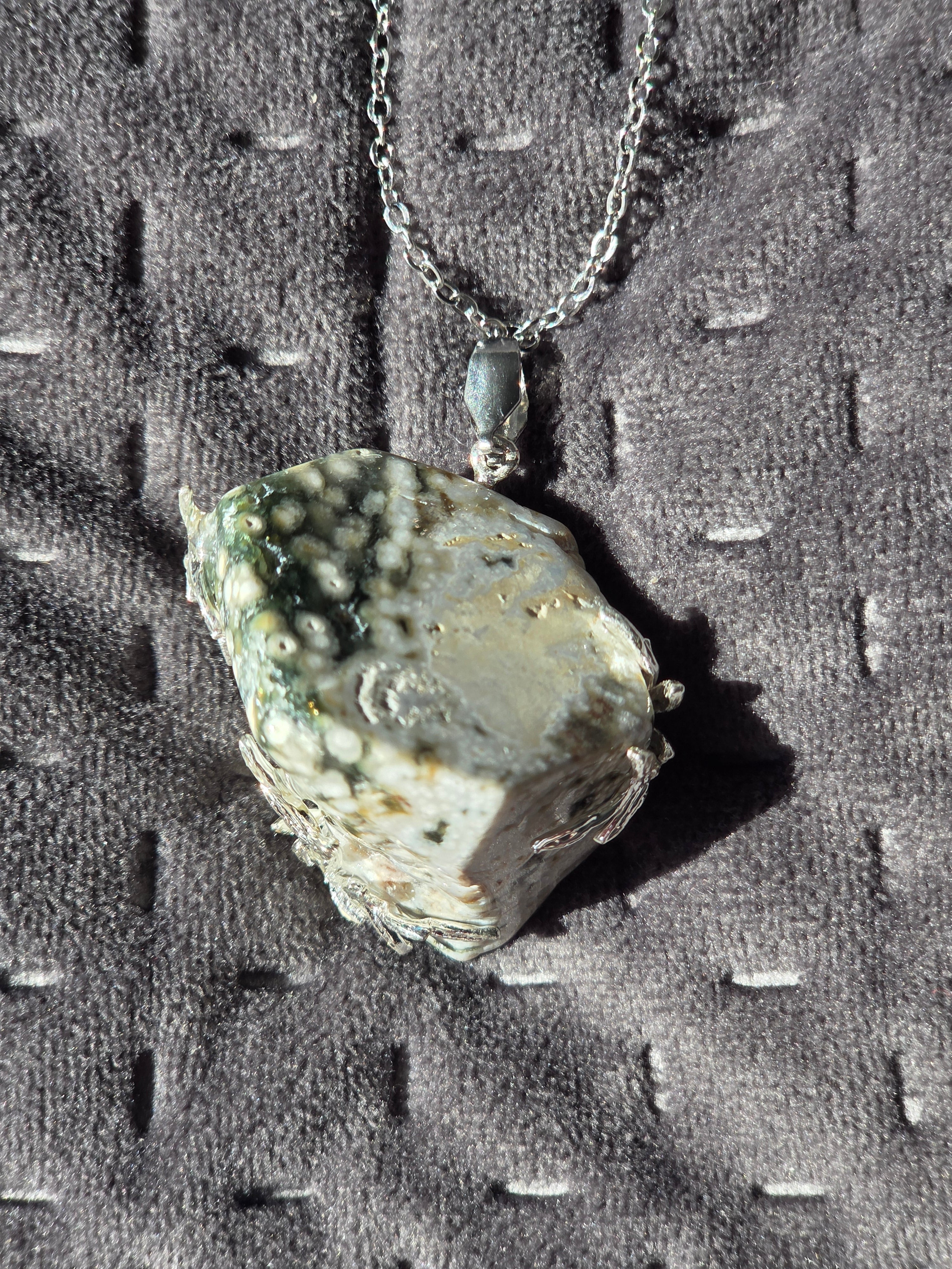 Ocean Jasper crystal necklace