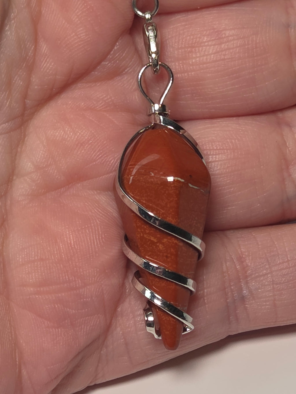 Red Jasper crystal pendulum