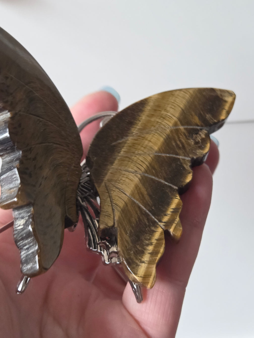 Tigers eye crystal butterfly carving