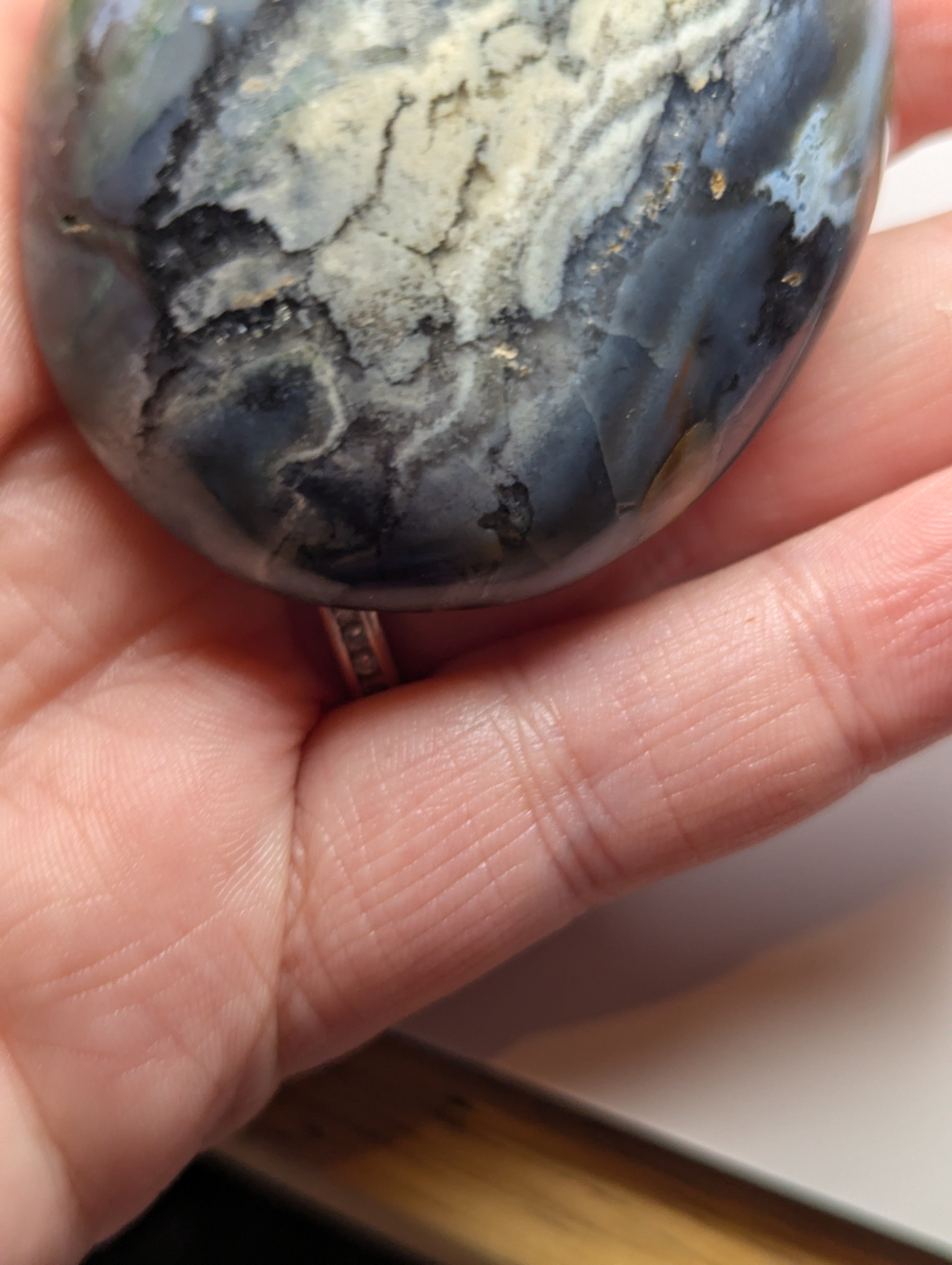 Ocean Jasper crystal palm stone