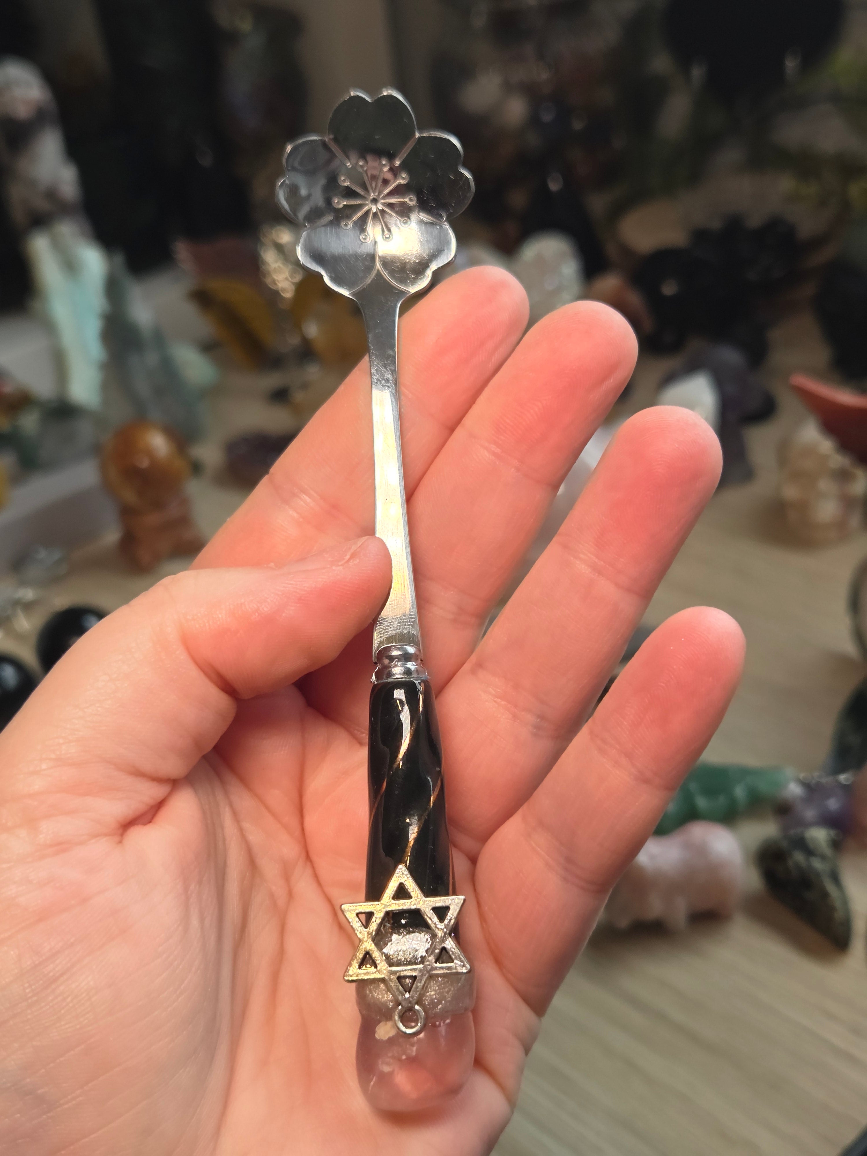 Spoons with  crystals